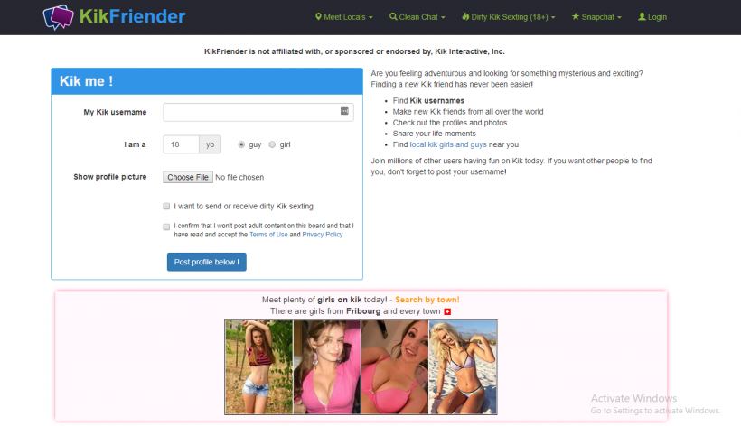 Adult Sex Chat Kik - KikFriender.com Can't Possibly Disappoint Me More (Site Review)
